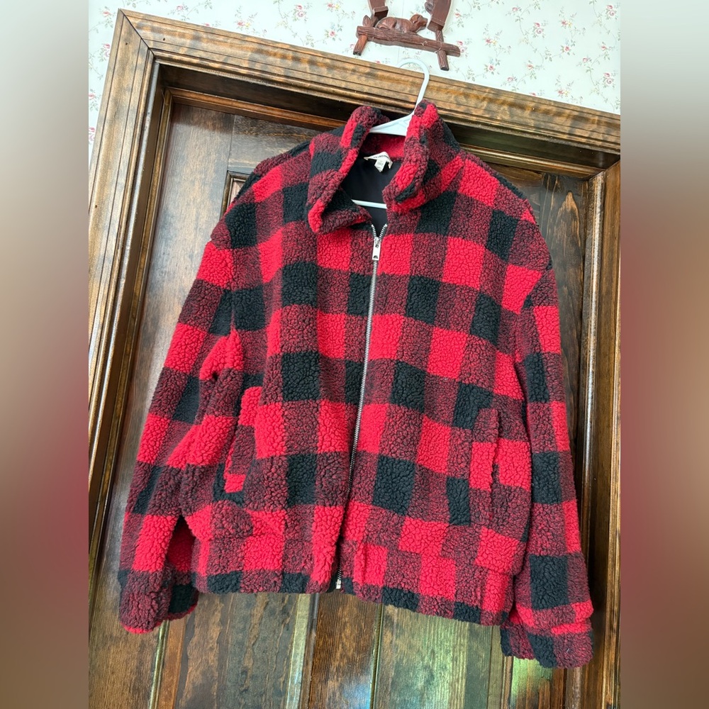Eesome Red and Black Buffalo check jacket